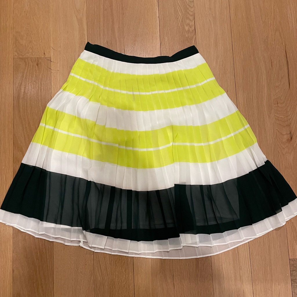 Ann Taylor A-Line Skirt - White, Yellow, Black